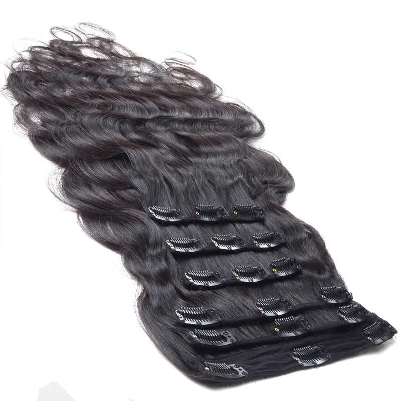clip-in hair body wave remy hair