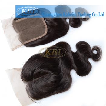 Wholesale 4x4 Middle Part Body Wave 100% Human Brazilian Hair Lace Closure