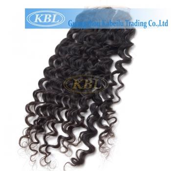 Quality Swiss Lace Closure 4x4 5A Brazilian Deep Wave 3 Part Tangle Free