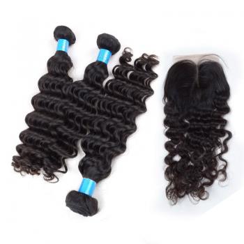 Curly hair,Top Closure,Bundles Virgin Hair,Brazilian,Brazilian 5A Hair