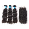 3pc Brazilian Virgin Loose Curly With 4x4 Lace Curly Closure