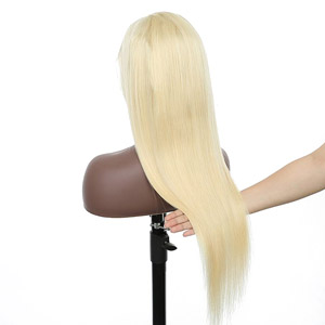 KBL New Arrvial Raw Virgin Human Hair Straight 613# Blonde Transparent Frontal Lace Wigs
