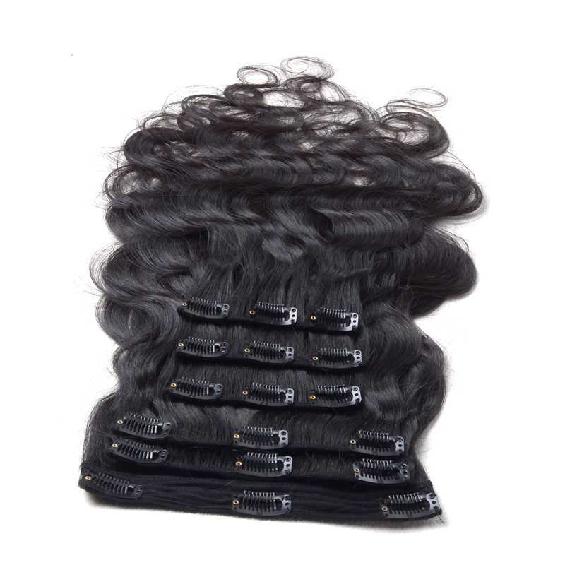 clip-in hair body wave remy hair